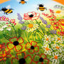Bees And Wildflower Meadow Embroidery Kit, thumbnail 3 of 9