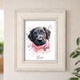 Personalised Watercolour Pet Portrait In Elegant Frame, thumbnail 1 of 10