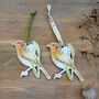 Robin And Snowdrop Wooden Hanging Decoration, thumbnail 10 of 10