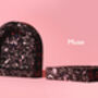 Black Terrazzo Archway Trinket Tray Dish Desk Tidy, thumbnail 3 of 6