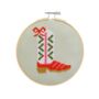 Christmas Cowboy Boot Cross Stitch Kit, thumbnail 3 of 7