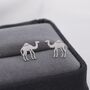 Dainty Camel Stud Earrings In Sterling Silver, thumbnail 5 of 9
