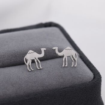 Dainty Camel Stud Earrings In Sterling Silver, 5 of 9