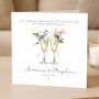 Champagne Wedding Day Card For Daughter And Son In Law, thumbnail 4 of 7