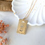 Brass Tarot Card Charm On 24kt Gold Plated Chain, thumbnail 1 of 5