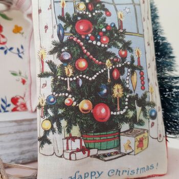 Fabric Christmas Tree Illustration Gift, 4 of 5