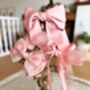 Sugar Rose Bow Barrette With A Pink Satin Drawstring Bag, thumbnail 5 of 6