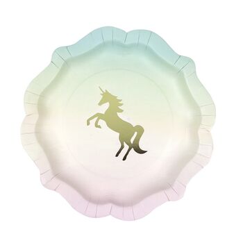 Unicorn Paper Party Plates: Pack Of 12, 2 of 2