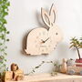 Rabbit Personalised Children's Clock, thumbnail 1 of 3