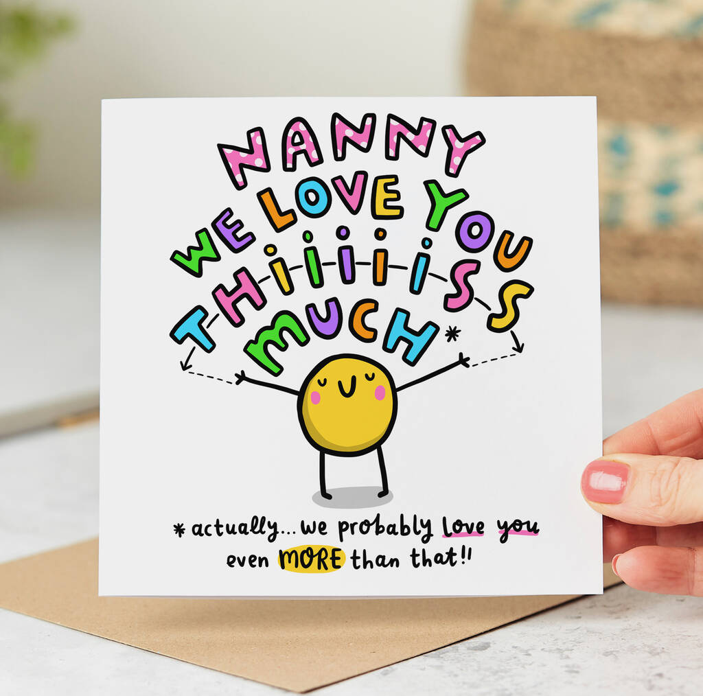 Nanny I Love You This Much Card By Arrow Gift Co