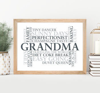 Favourite Words Custom Made Word Cloud Print, 4 of 12