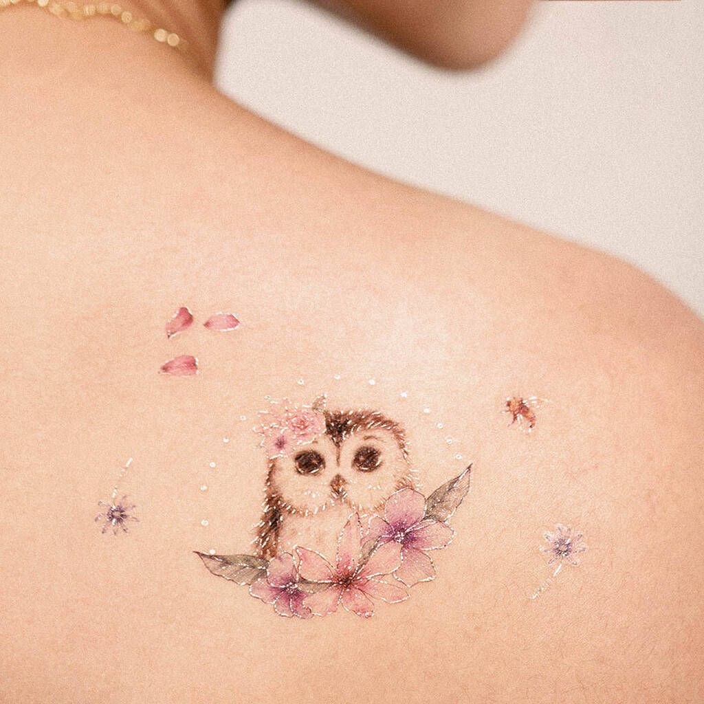 Owl Temporary Tattoo