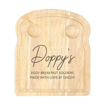 Personalised Wooden Toast Shaped Plate, 2 of 4