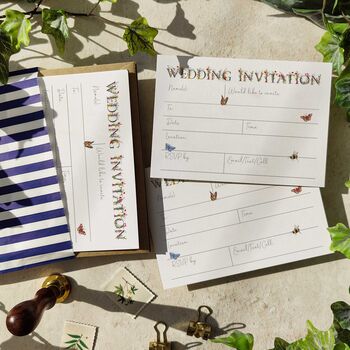 Wildflower Letters Ready To Write Wedding Invitations, 3 of 7
