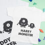Personalised Monster Daddy And Me Top / T Shirt Set, thumbnail 4 of 5