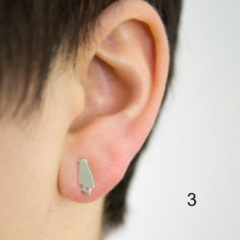 Sterling Silver Penguin Earrings, 4 of 8