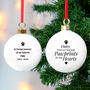 Personalised Pawprints Memorial Bauble, thumbnail 1 of 3