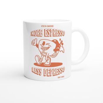 'More Espresso Less Depresso' Mug, 4 of 6