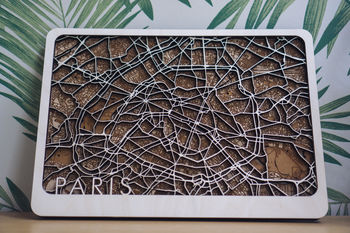 Paris Muti Layer Wooden Map, 2 of 10