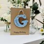 Personalised Grampie Birthday Card Wooden G Letter, thumbnail 6 of 6