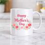 Personalised Mother’s Day Mug – Floral Wreath 11oz Glossy White, thumbnail 2 of 2