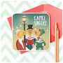 Camel Singers Funny Christmas Card Pun Carol Song Joke, thumbnail 1 of 4