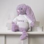 Personalised Lilac Bashful Bunny Soft Toy, thumbnail 1 of 5