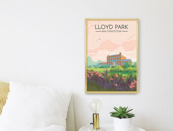 Lloyd Park Walthamstow London Travel Poster Art Print, 2 of 8