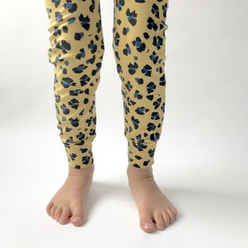Dusty Pink “Leopard Spot” Organic Cotton Leggings, 5 of 8