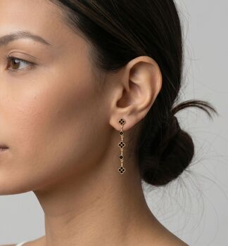Kinmokusei Black Drop Earrings, 2 of 4