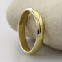 Men's 18ct Gold Polished D Shape Wedding Ring, thumbnail 1 of 5