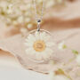 Preserved Daisy Sterling Silver Necklace, thumbnail 1 of 3