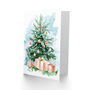 Gifts Presents Tree Pink Green Xmas Christmas Card, thumbnail 2 of 4