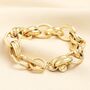 Stainless Steel Dual Link Chain Bracelet In Gold, thumbnail 1 of 4