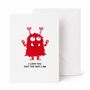 Funny Heart Monster Valentine’s Card, thumbnail 6 of 6