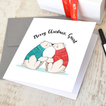 Personalised Bear Couple Card, 2 of 3