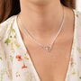 Silver Hook And Heart Pendant Multi Chain Lariat Necklace, thumbnail 3 of 12