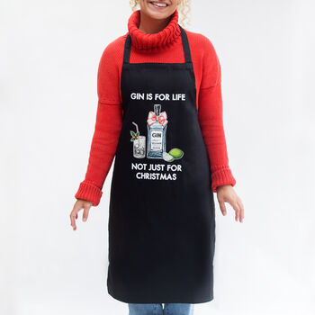 'Gin Is For Life' Christmas Apron, 2 of 5