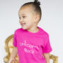Baby T Shirt, Unicorns Rock, Kids Top, Pink Tshirt, thumbnail 1 of 2