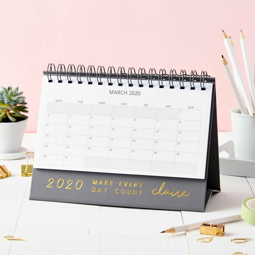 Personalised Make It Count 2020 Desk Calendar By Martha Brook