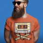 Music Cassette Tape Skull Design Adult Men's T Shirt, thumbnail 1 of 8