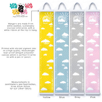 Personalised Dream Big Canvas Height Chart, 5 of 9