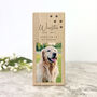 Personalised Solid Wooden Photo Pet Memorial Tea Light Holder 13cm H X Five.5cm W X Five.5cm D, thumbnail 5 of 6