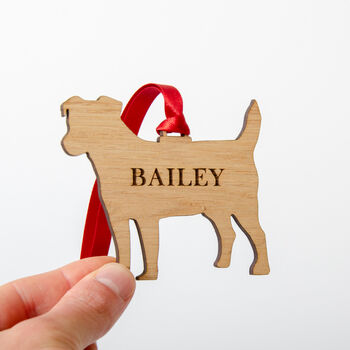 Personalised Dog Outline Christmas Tree Decoration, 8 of 12