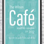 Personalised Kitchen 'Cafe' Print For Cooks And Chefs, thumbnail 3 of 6