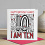 Personalised 10th Birthday Card, thumbnail 3 of 5