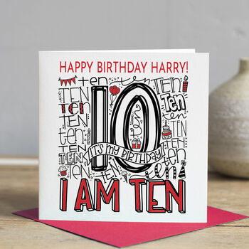 Personalised 10th Birthday Card, 3 of 5