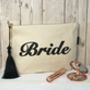 Bride Cosmetic Canvas Personalised Bag, thumbnail 1 of 3