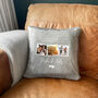 Personalised Couples Three Photo Faux Fur Cuddle Cushion, thumbnail 2 of 3