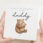 Personalised Bear 1st Birthday Card For Daddy From Baby, thumbnail 1 of 7